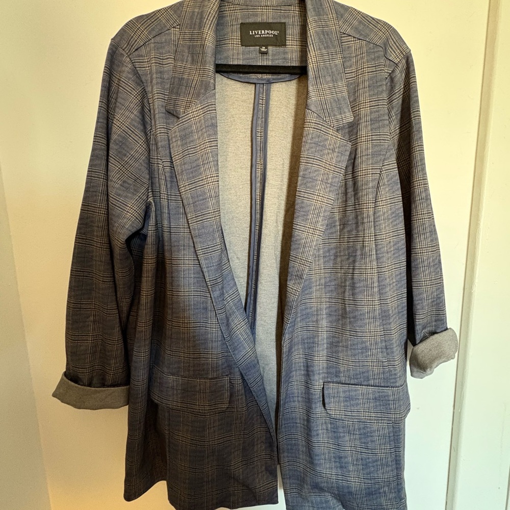 NWOT Women's Gray Plaid Blazer